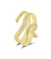 Snake Shaped Silver Ring NSR-4218